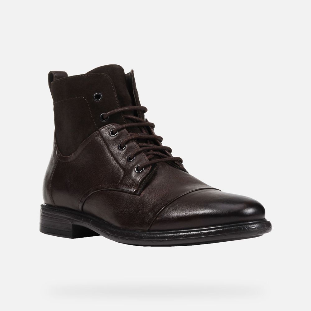 Botas Geox Homem Marrom Escuro - Terence - PMRIO7819